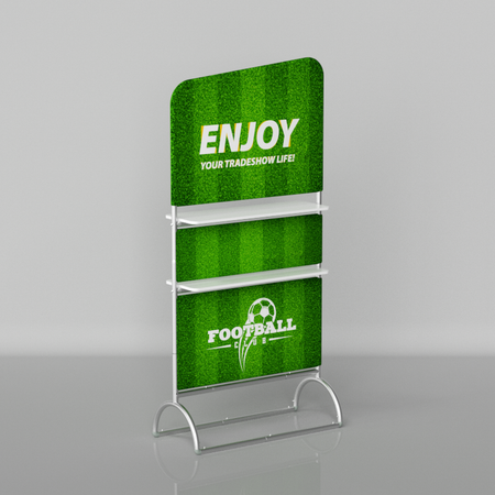 Slope Fabric Banner Stand with Shelf_3_recycle displays