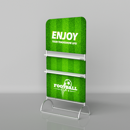 Slope Fabric Banner Stand with Shelf_3_recycle displays