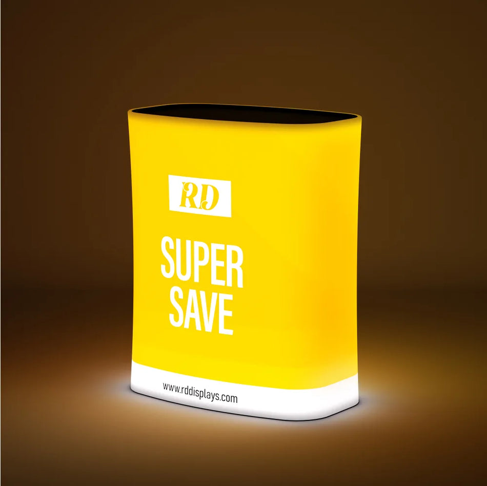 Square Spring Up Display Counter Frame with LED