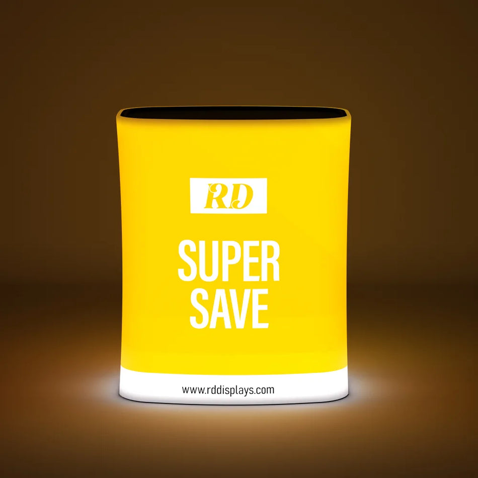 Square Spring Up Display Counter Frame with LED
