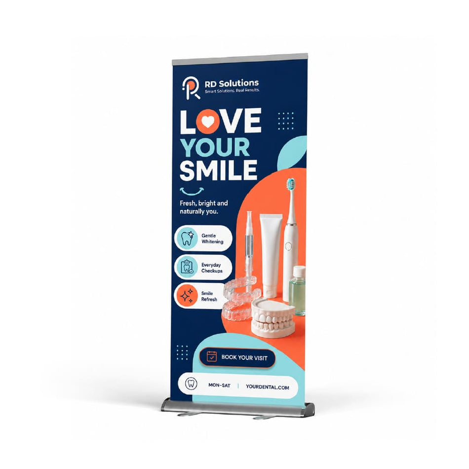 Teardrop Roll Up Banner Stand